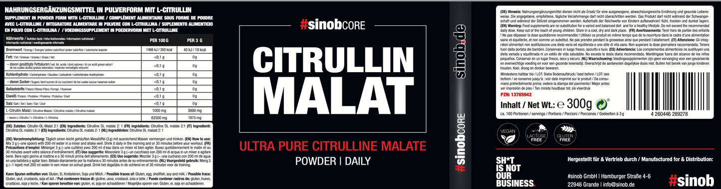 Sinob Core L-Citrullin Malat 300g