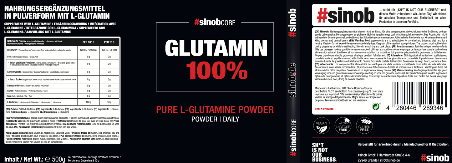 SinobCore L-Glutamin 500g