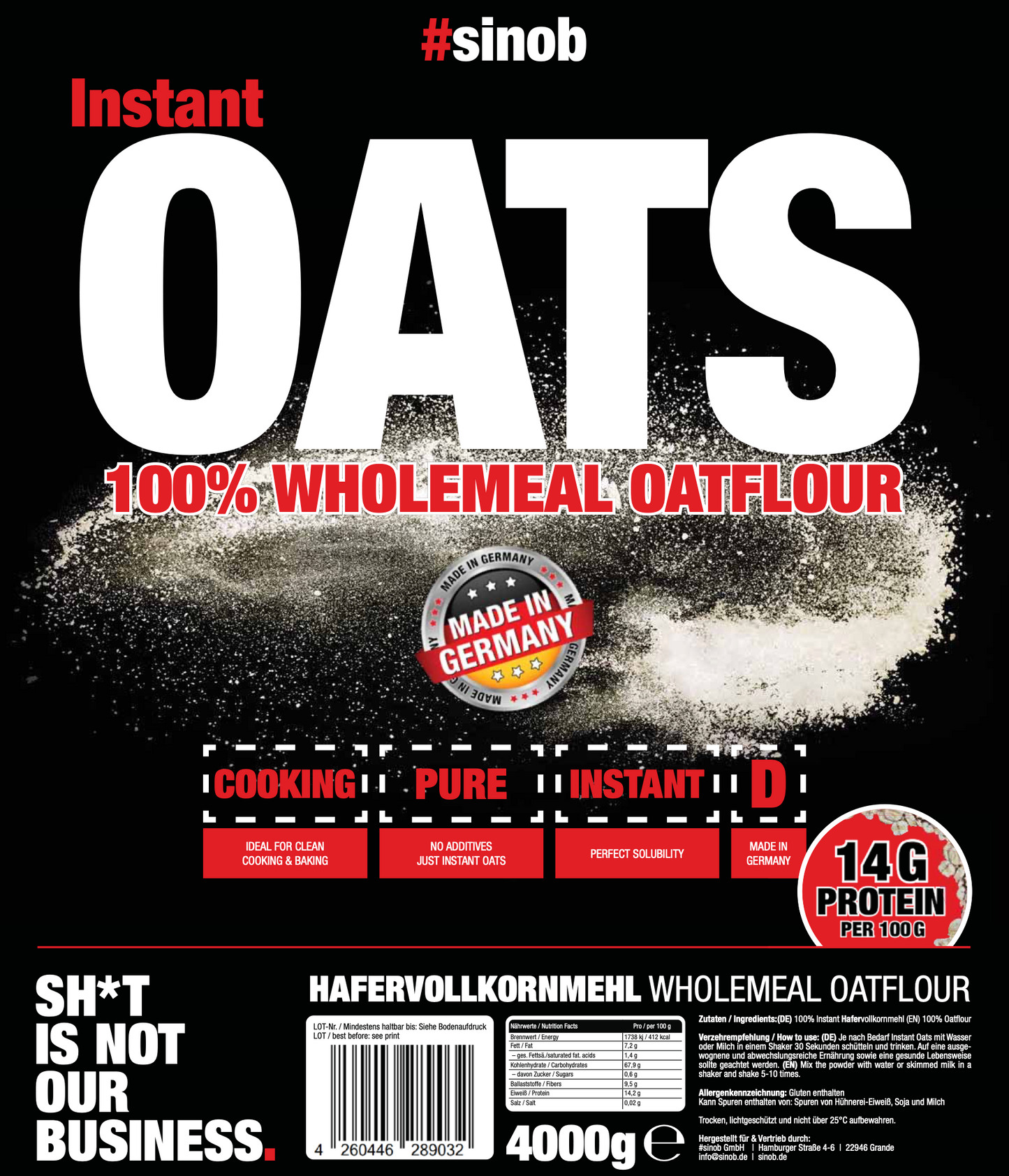 Sinob Core Instant Oats 4000g