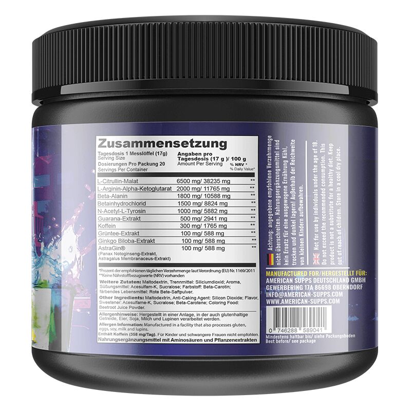 American Supps Radical Riot V3 Hardcore Version Pre Workout 340g