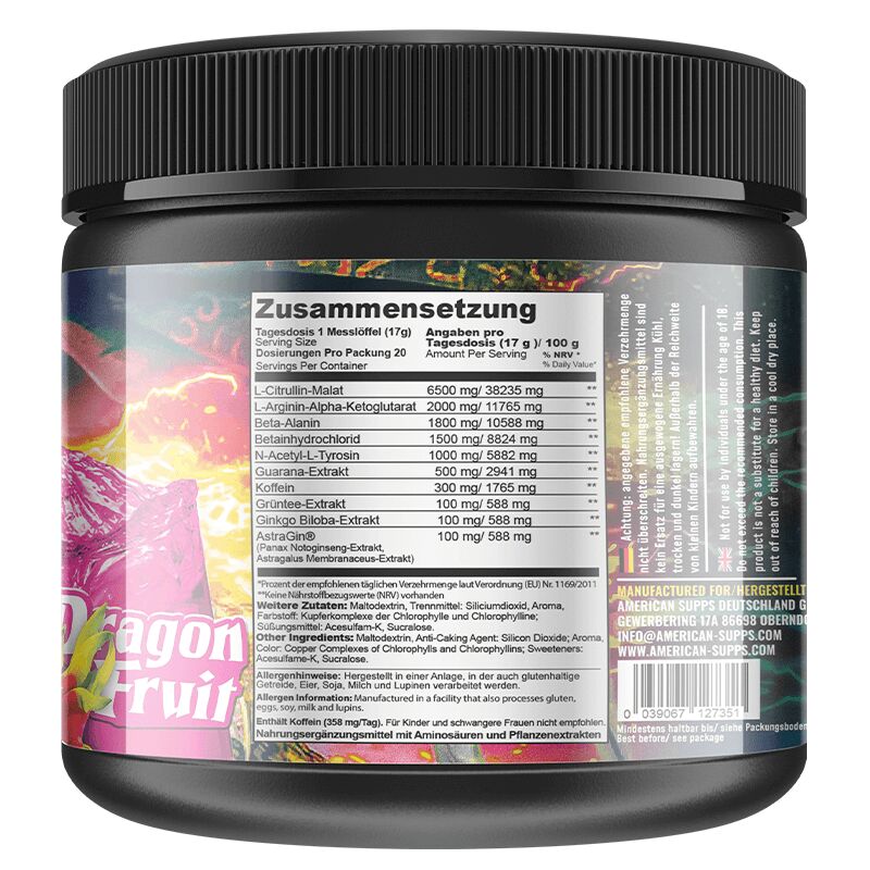 American Supps Radical Riot V3 Hardcore Version Pre Workout 340g